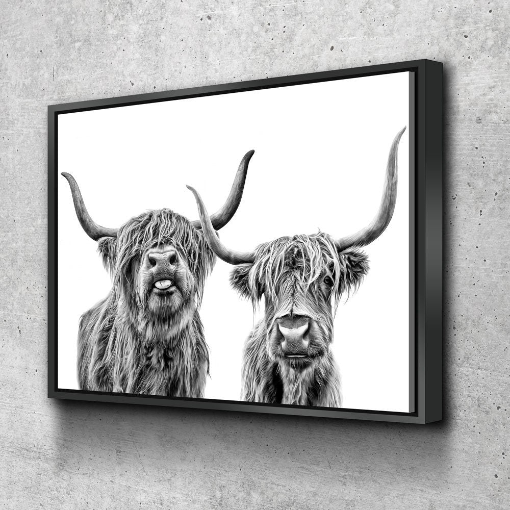 Highland Cows Canvas Wall Art