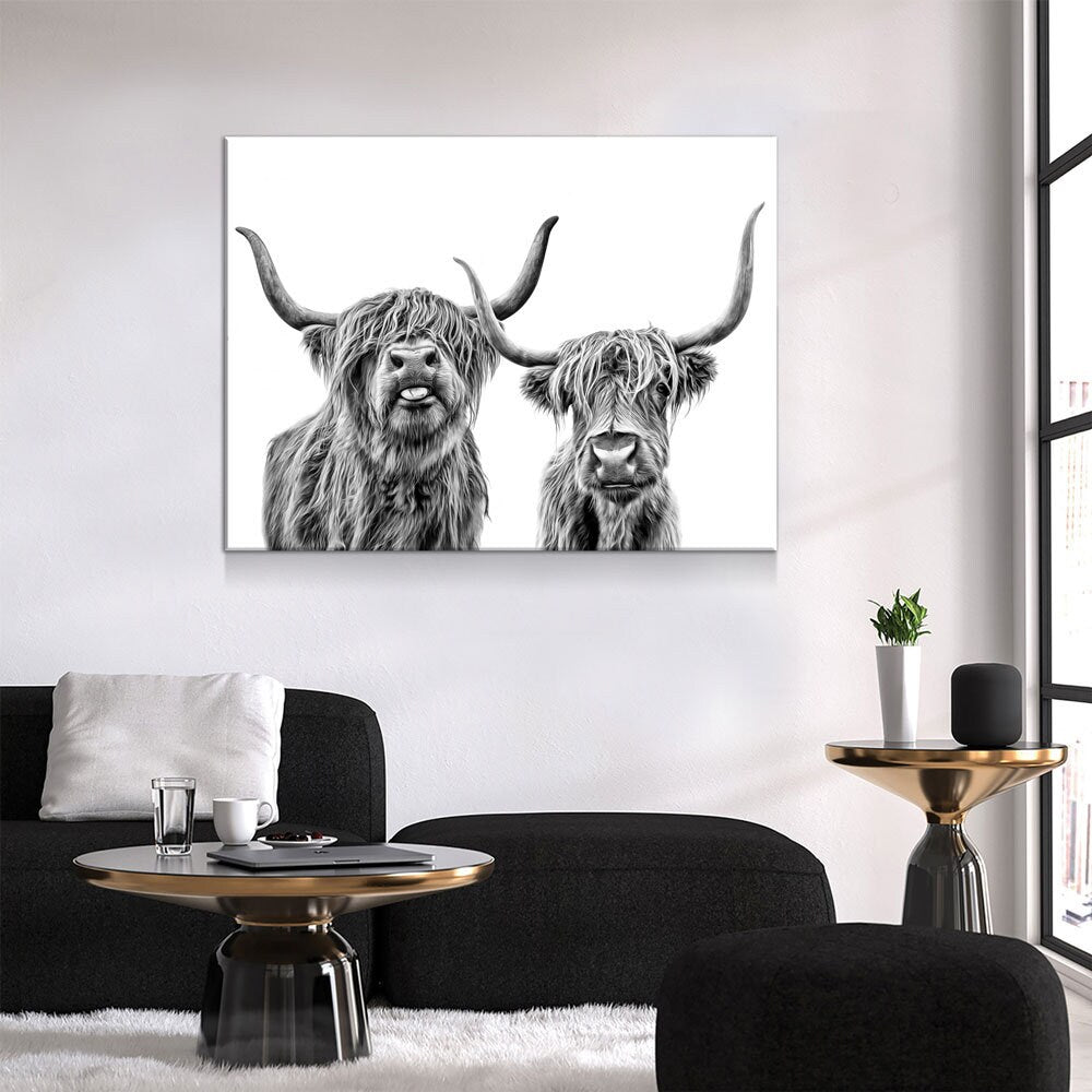 Highland Cows Canvas Wall Art