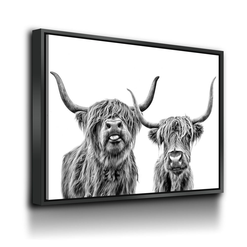 Highland Cows Canvas Wall Art