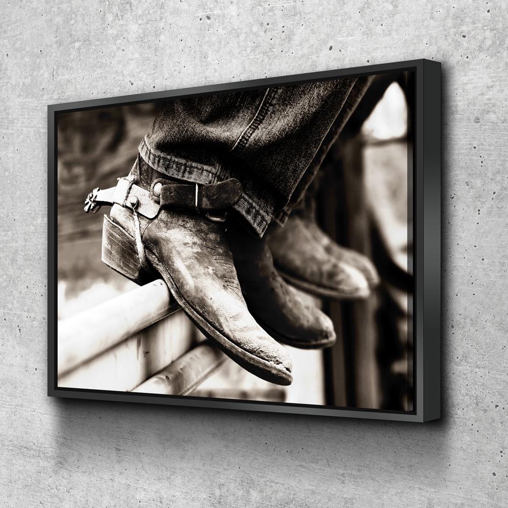 Cowboy Boots And Spurs Canvas Wall Art