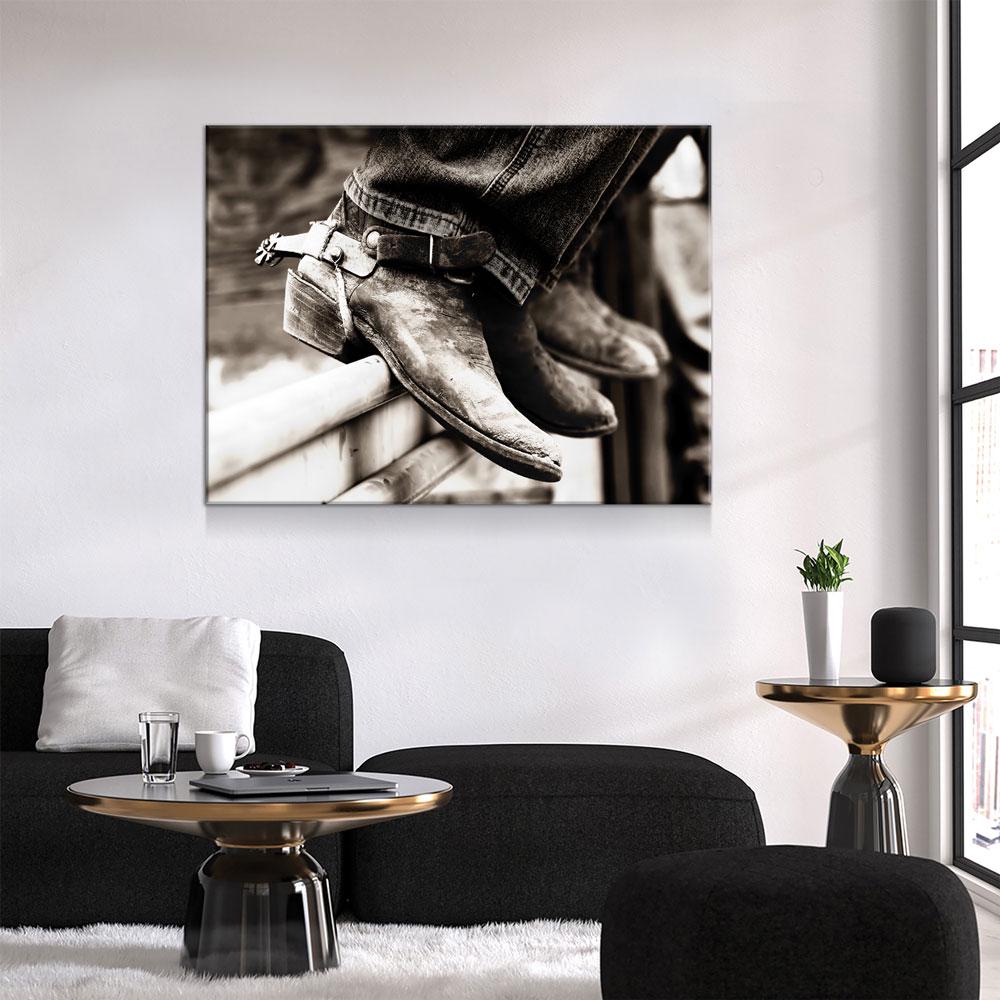 Cowboy Boots And Spurs Canvas Wall Art