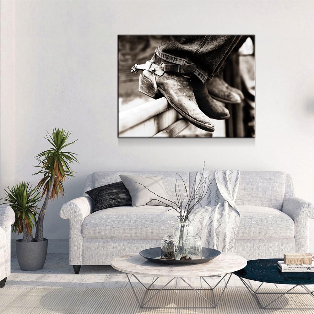 Cowboy Boots And Spurs Canvas Wall Art