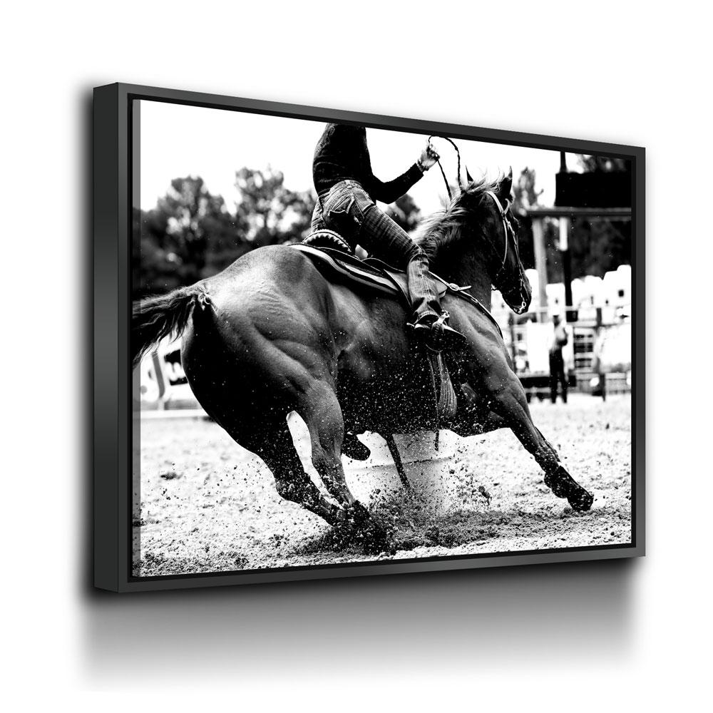Barrel Racing Girl Canvas Wall Art