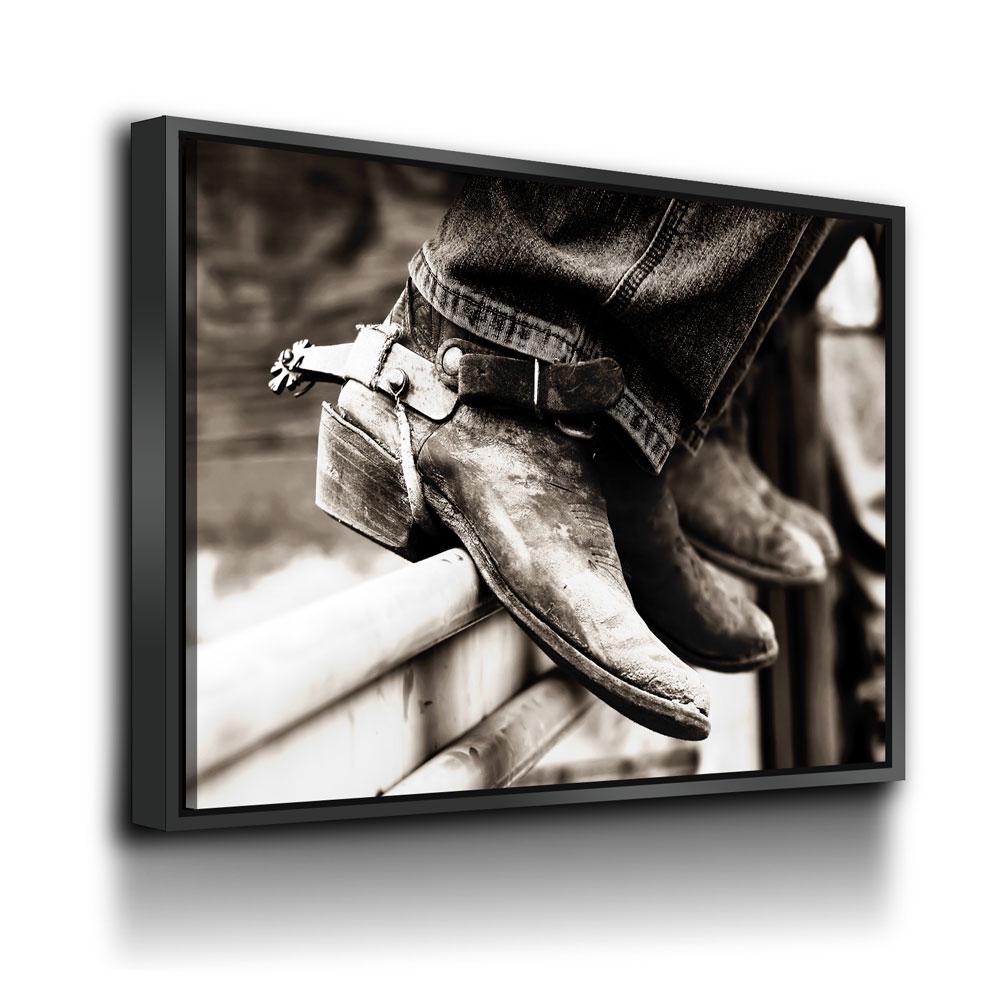 Cowboy Boots And Spurs Canvas Wall Art