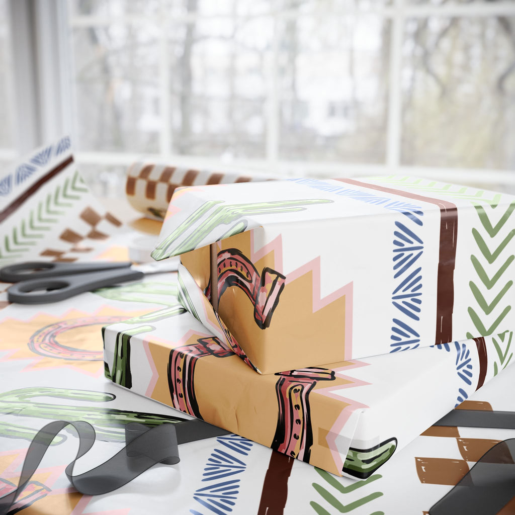 Western Holiday Wrapping Paper