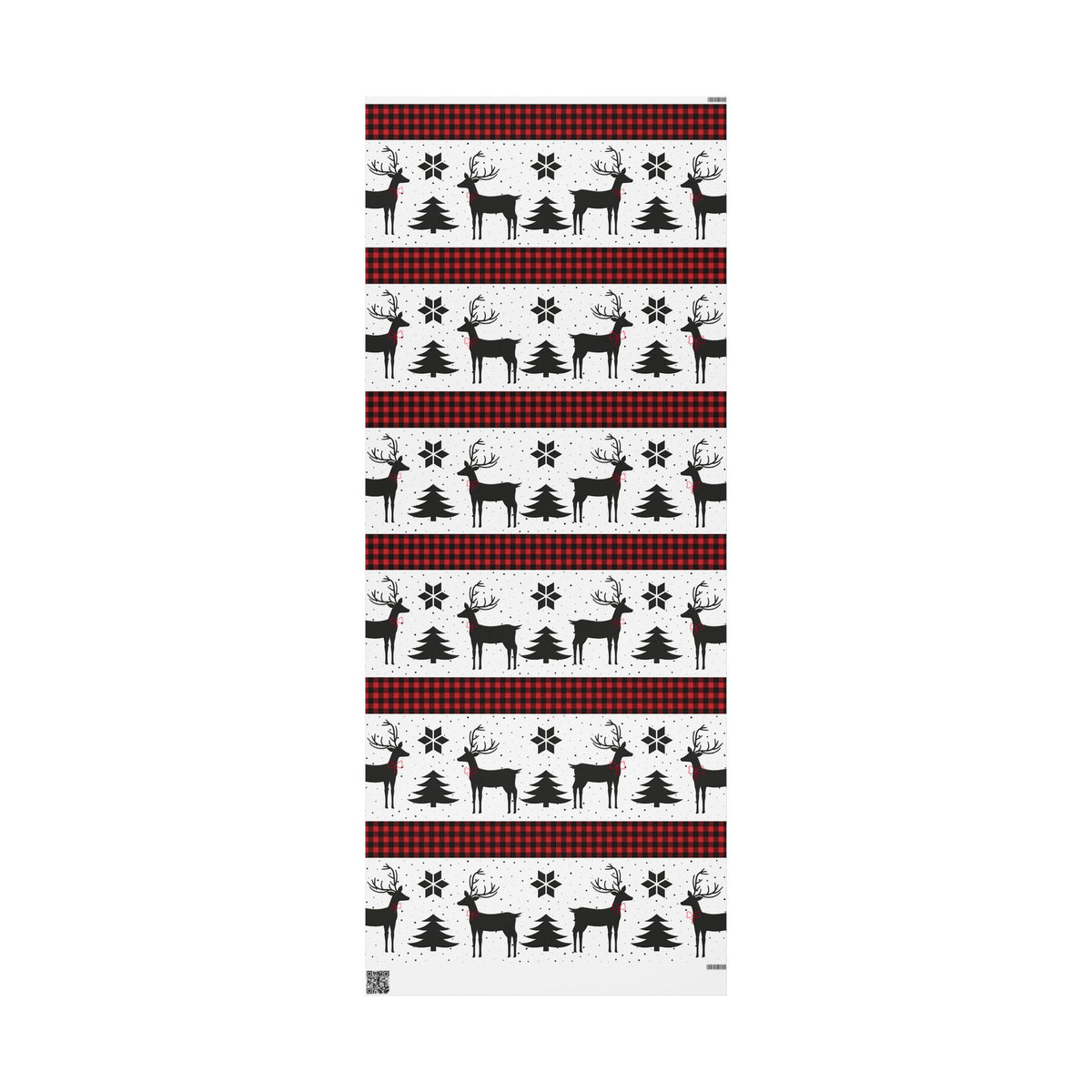 Plaid Tidings! Deer & Buffalo Check Christmas Wrapping Paper