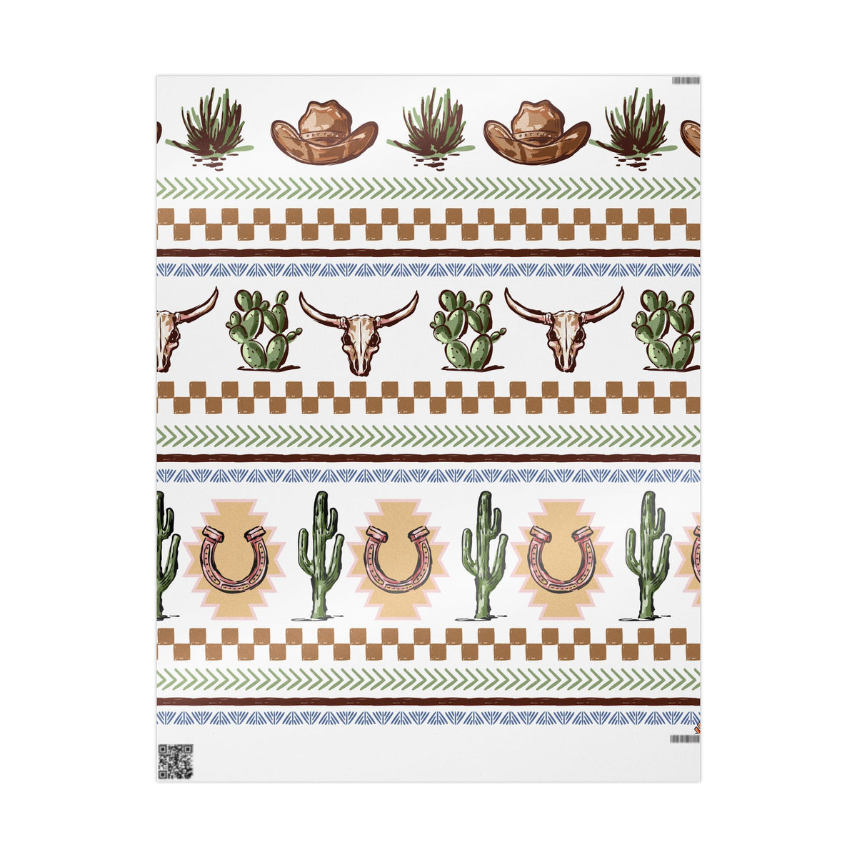Western Holiday Wrapping Paper