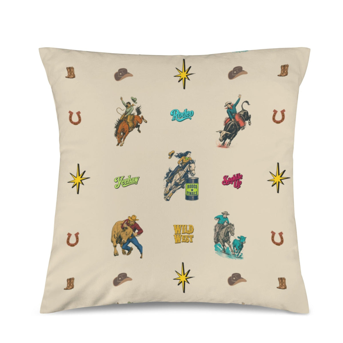 Baha Ranch The Last Round Up Throw Pillow