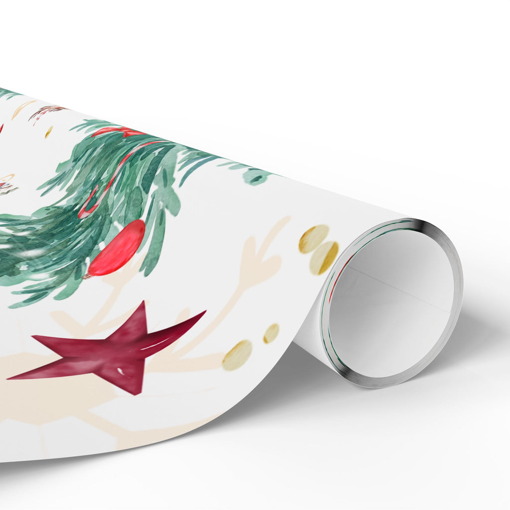 Snowmen & Evergreen Wishes Christmas Wrapping Paper