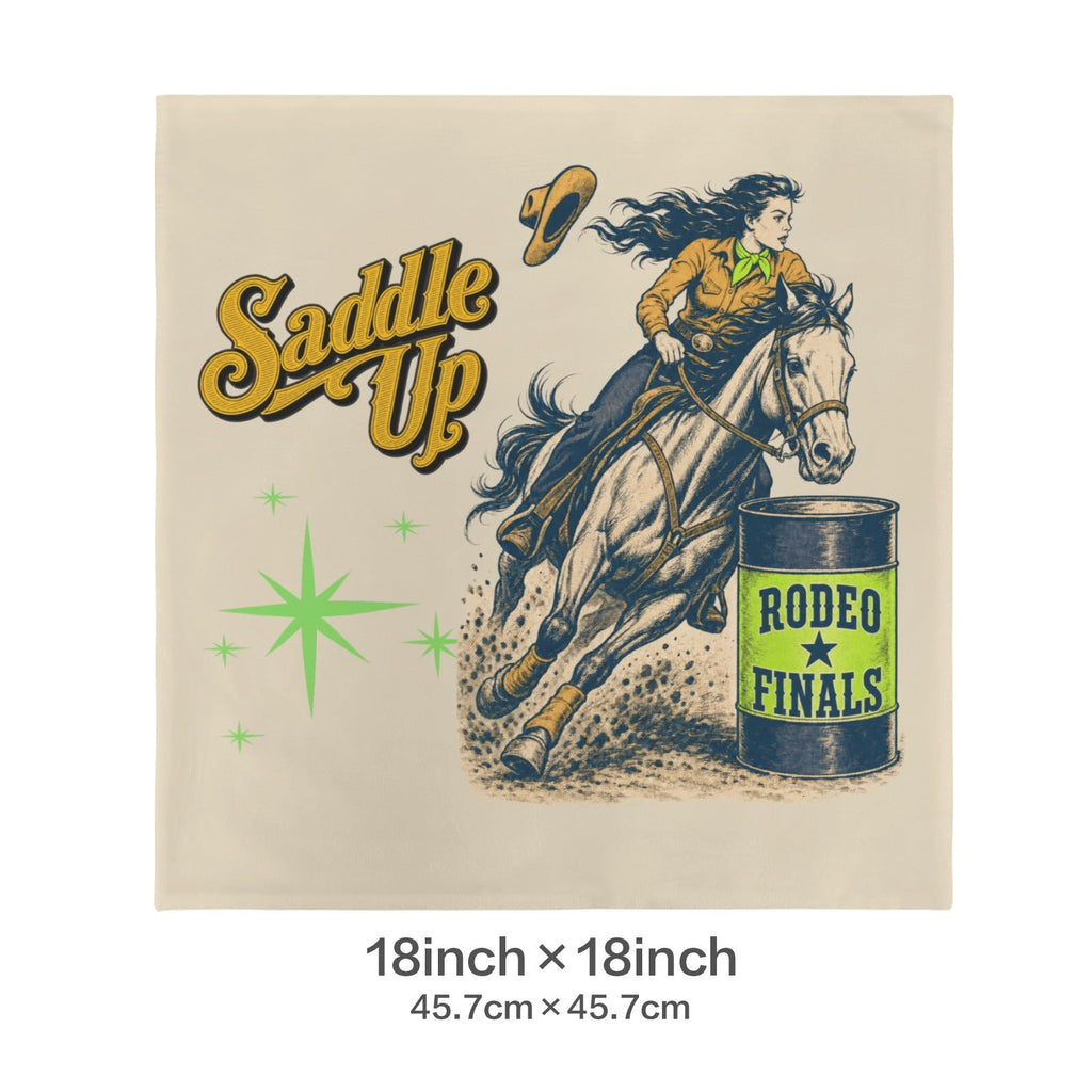 Baha Ranch Velvety Soft The Last Roundup Barrel Racer Throw Pillow Cover