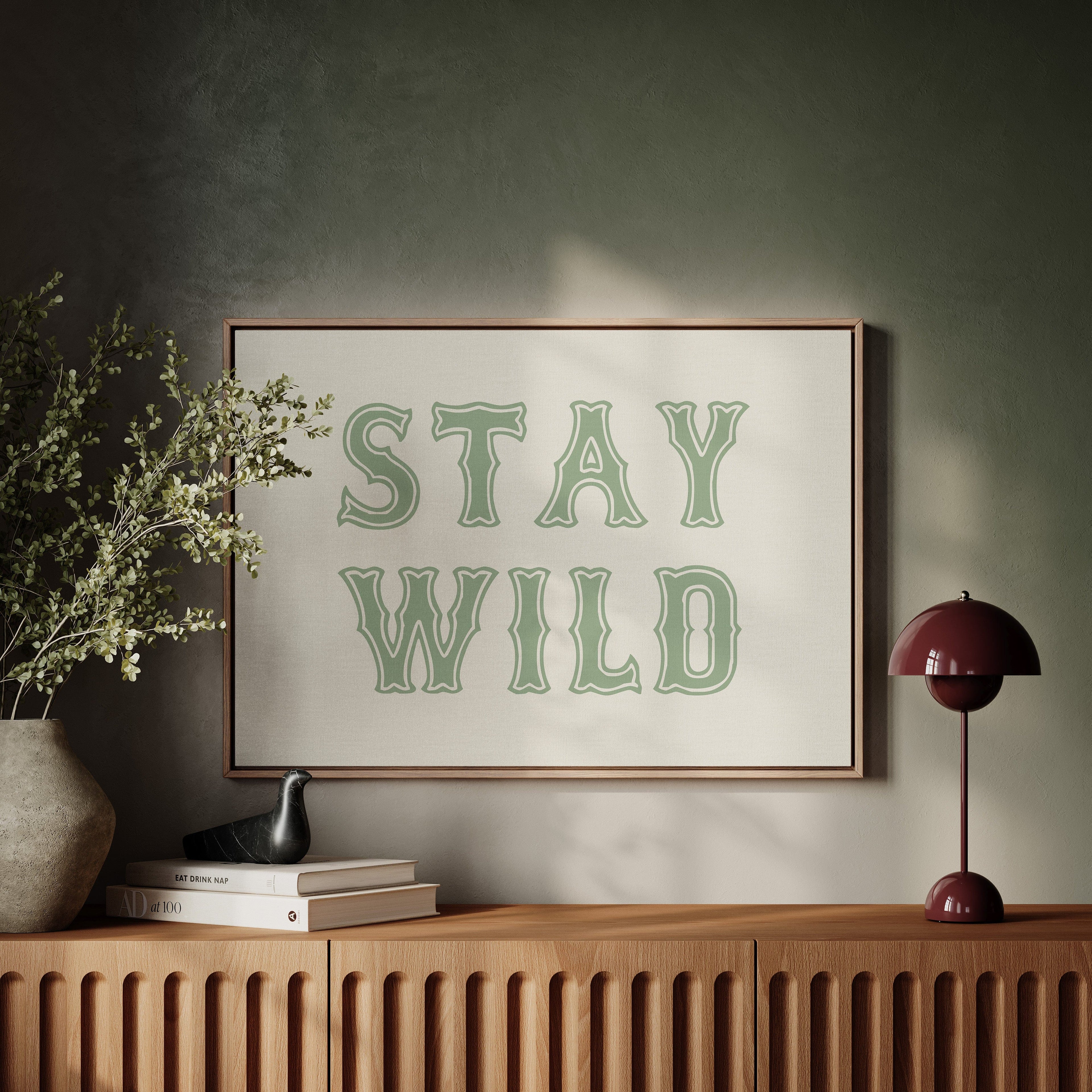 Stay Wild – Western Typography Wall Art Print