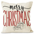 Christmas hat pillowcase linen Christmas tree letter print pillowcase
