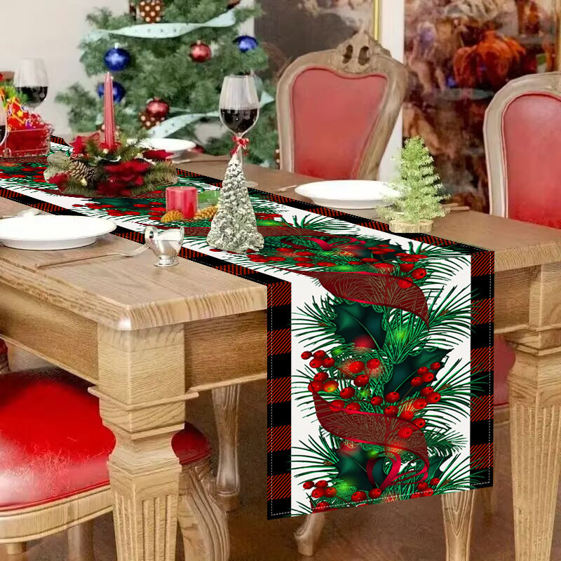 Red and Black Checkered Table Runner