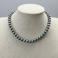 8mm Fashion Pearl Choker Necklace & Earring Set — Western Adjustable Set