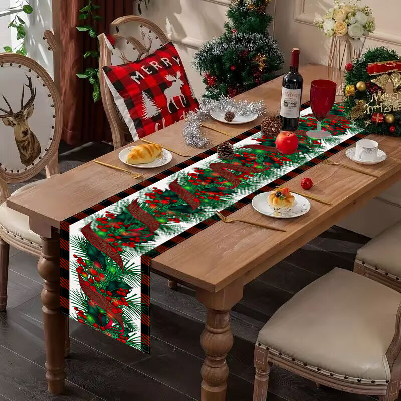 Red and Black Checkered Table Runner