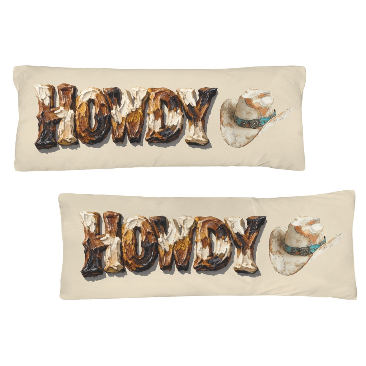 Baha Ranch Western Howdy Highland Cow Body Pillow