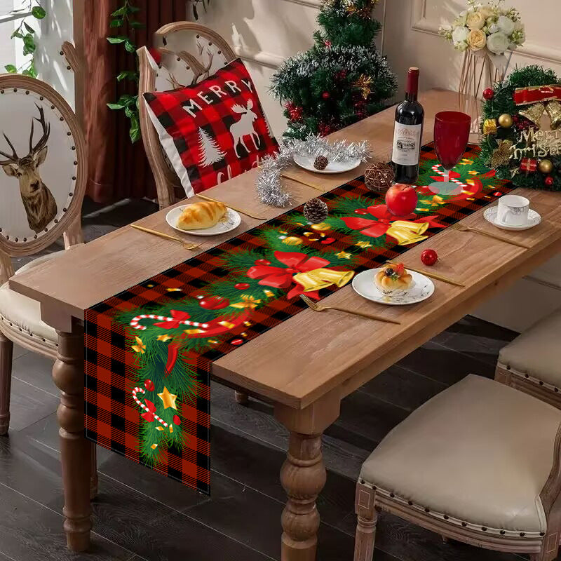 Christmas Candy Cane Table Runner