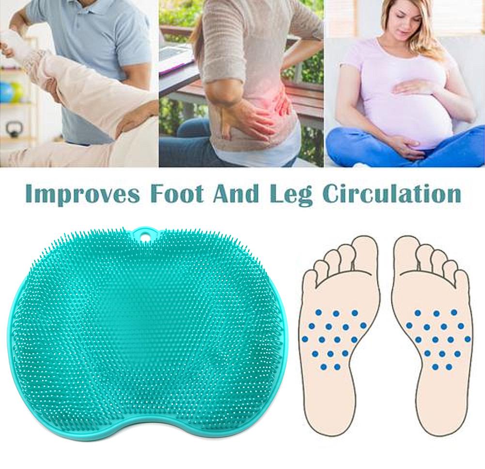 Shower Foot Massager Scrubber Cleaner Washing Massage Tools Pad Mat Cleaning Brush