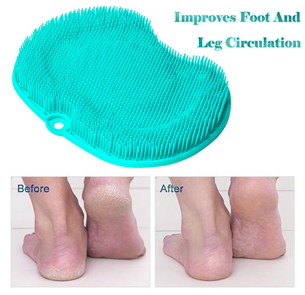 Shower Foot Massager Scrubber Cleaner Washing Massage Tools Pad Mat Cleaning Brush