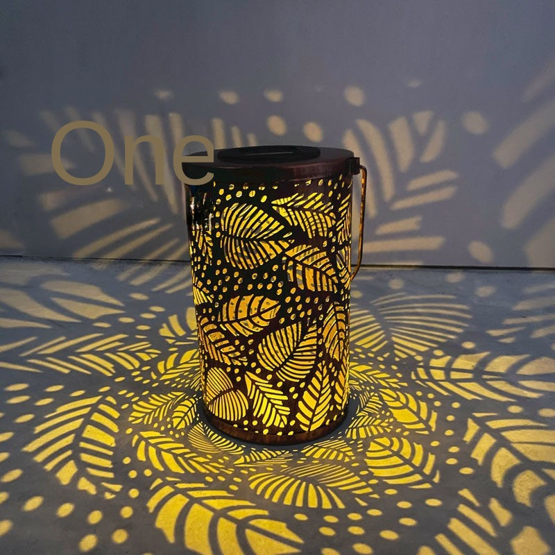 Solar Powered Sunflower Lantern Outdoor Waterproof Iron Art Hollow Garden Decor Hanging Light Factory
