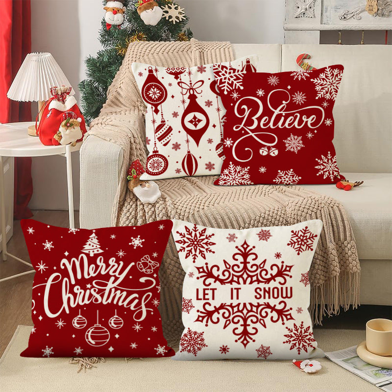 Christmas red ball pillow cover Christmas holiday