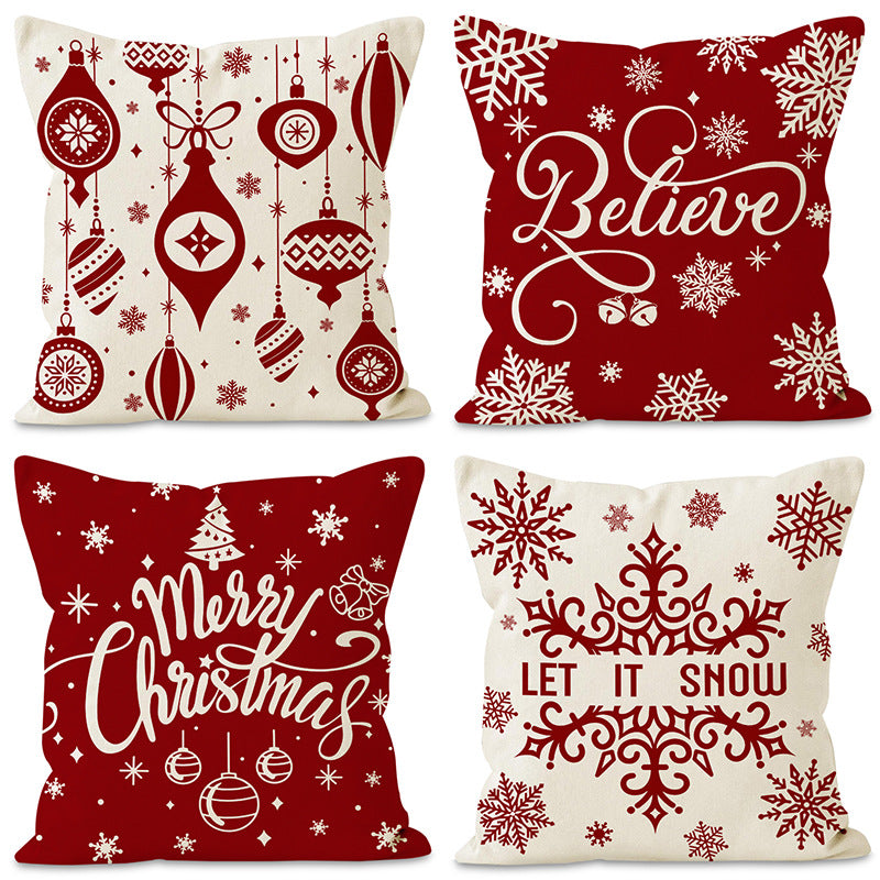 Christmas red ball pillow cover Christmas holiday