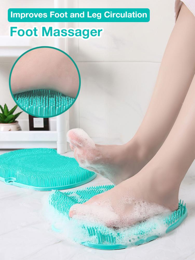 Shower Foot Massager Scrubber Cleaner Washing Massage Tools Pad Mat Cleaning Brush