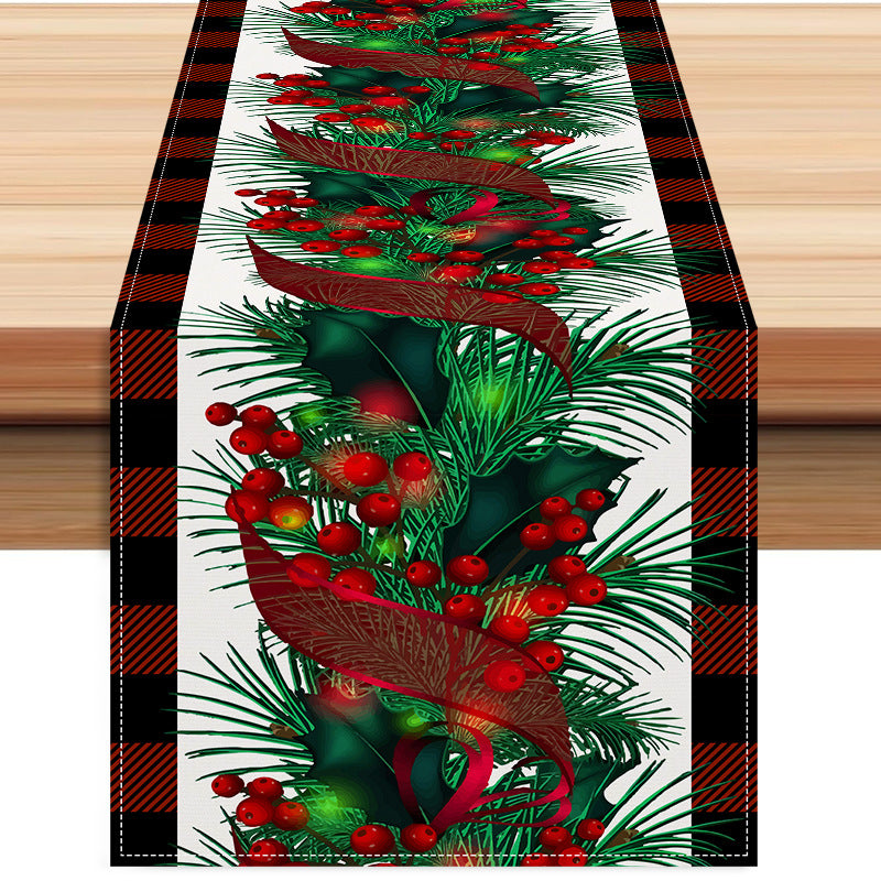 Red and Black Checkered Table Runner