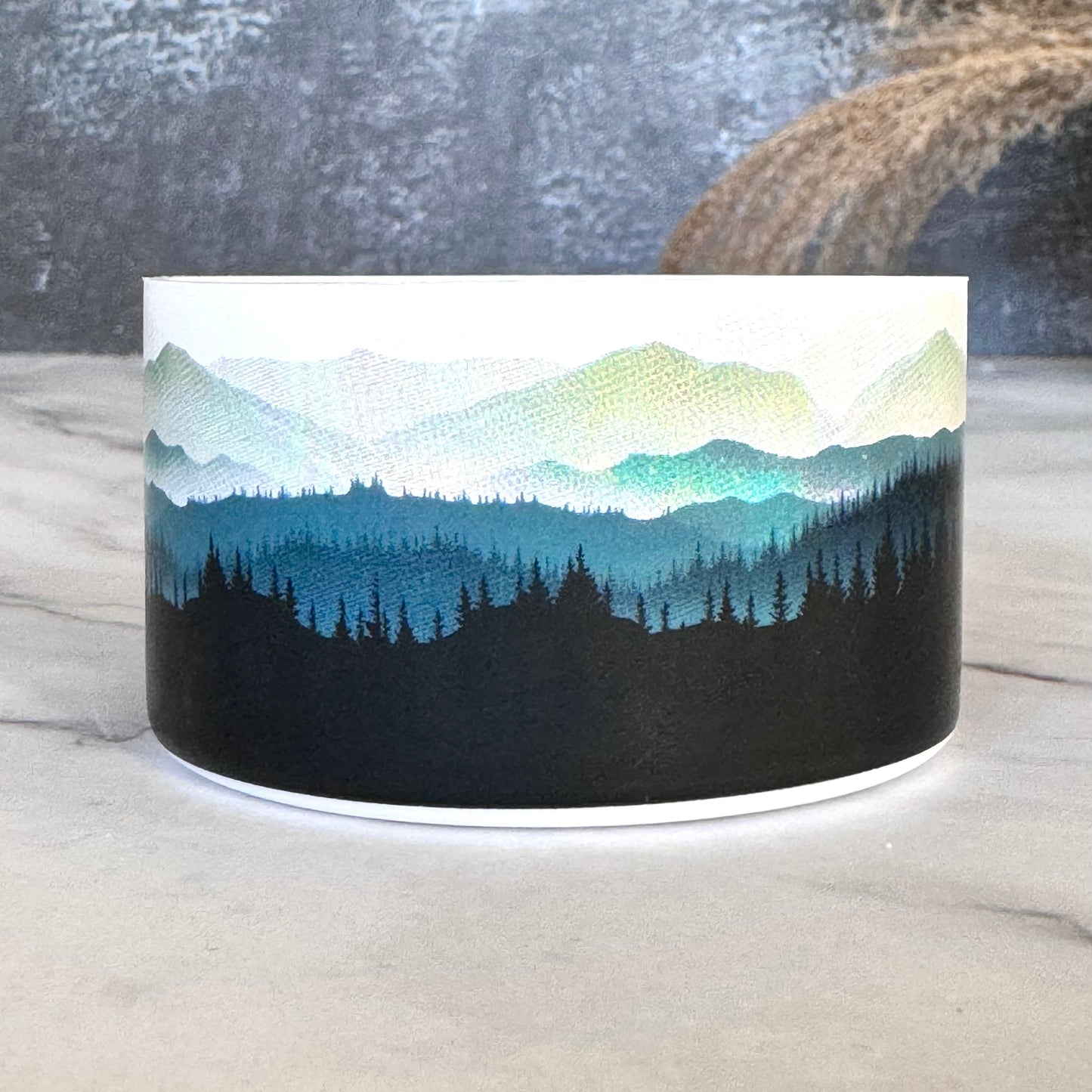 MOUNTAIN LANDSCAPE  Boot  Blue brown white