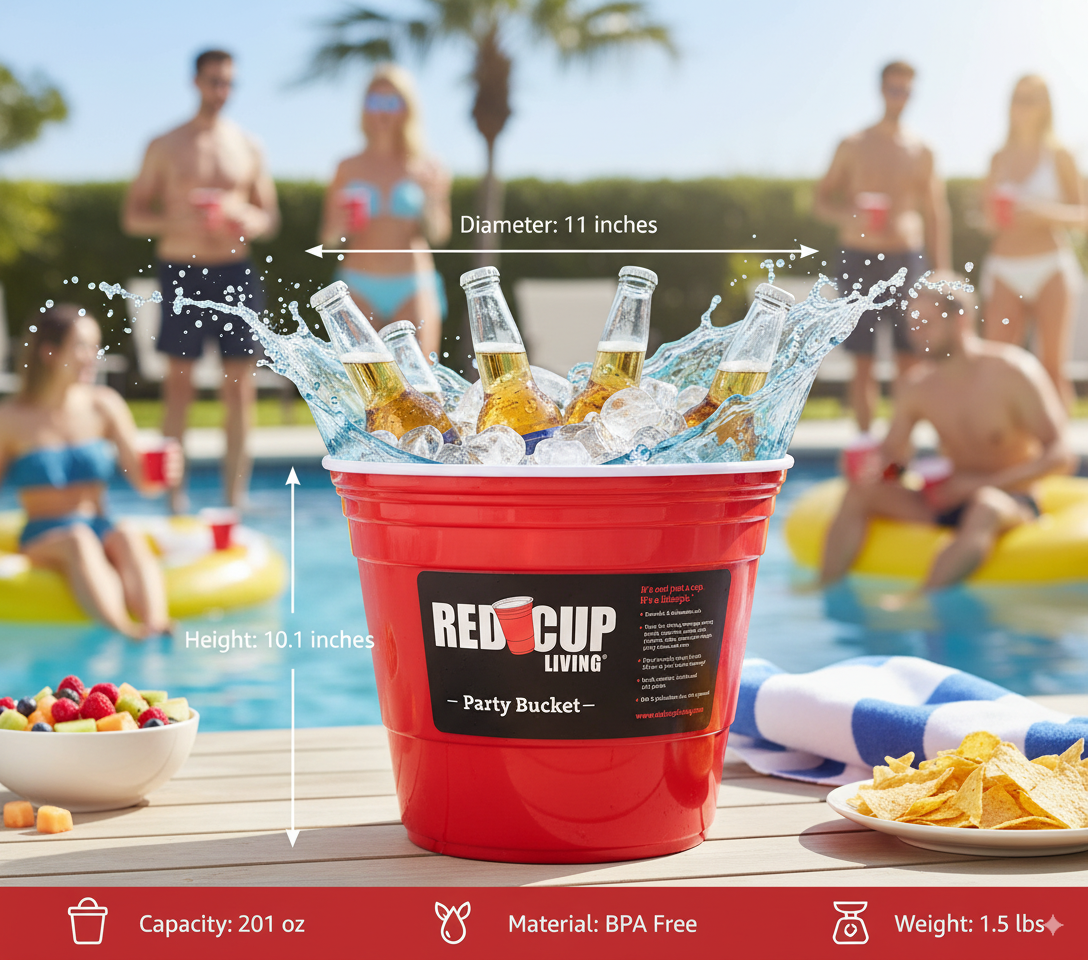 Ice Bucket For Party | Unbreakable Party Bucket Large Capacity | Durable and Sturdy Design