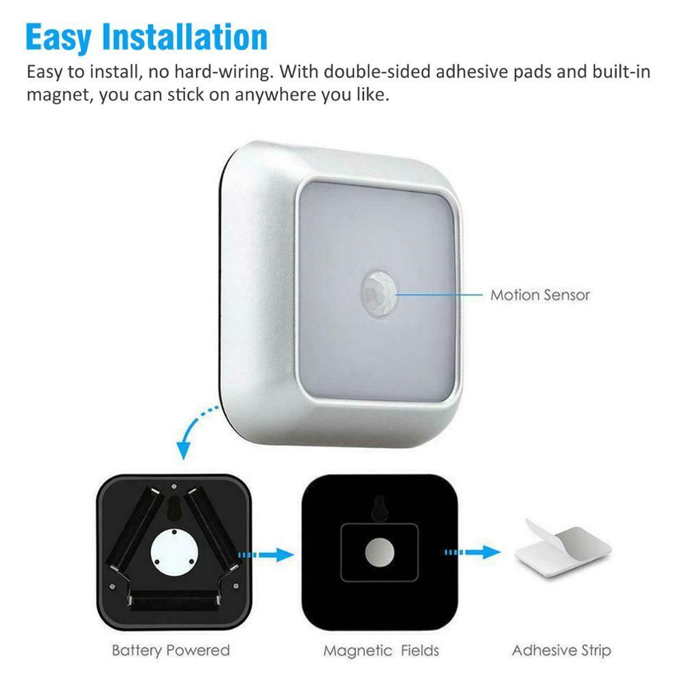 Wireless LED Pair Lamps with Motion sensor night lights lamp bedroom water closet Cabinet Corridor  Stairwell  Entrance battery lights
