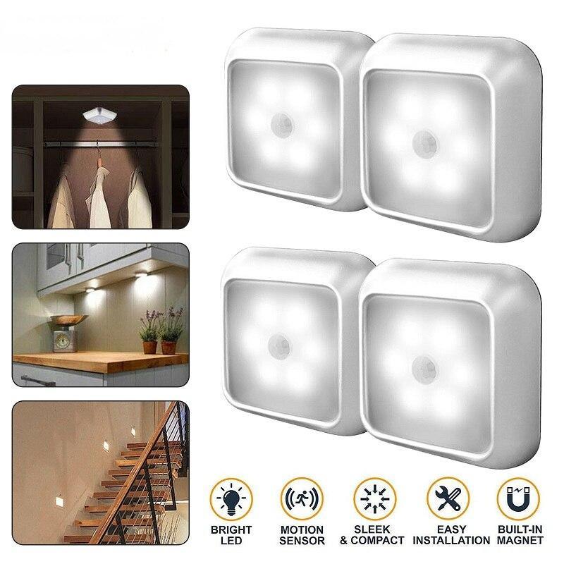 Wireless LED Pair Lamps with Motion sensor night lights lamp bedroom water closet Cabinet Corridor  Stairwell  Entrance battery lights