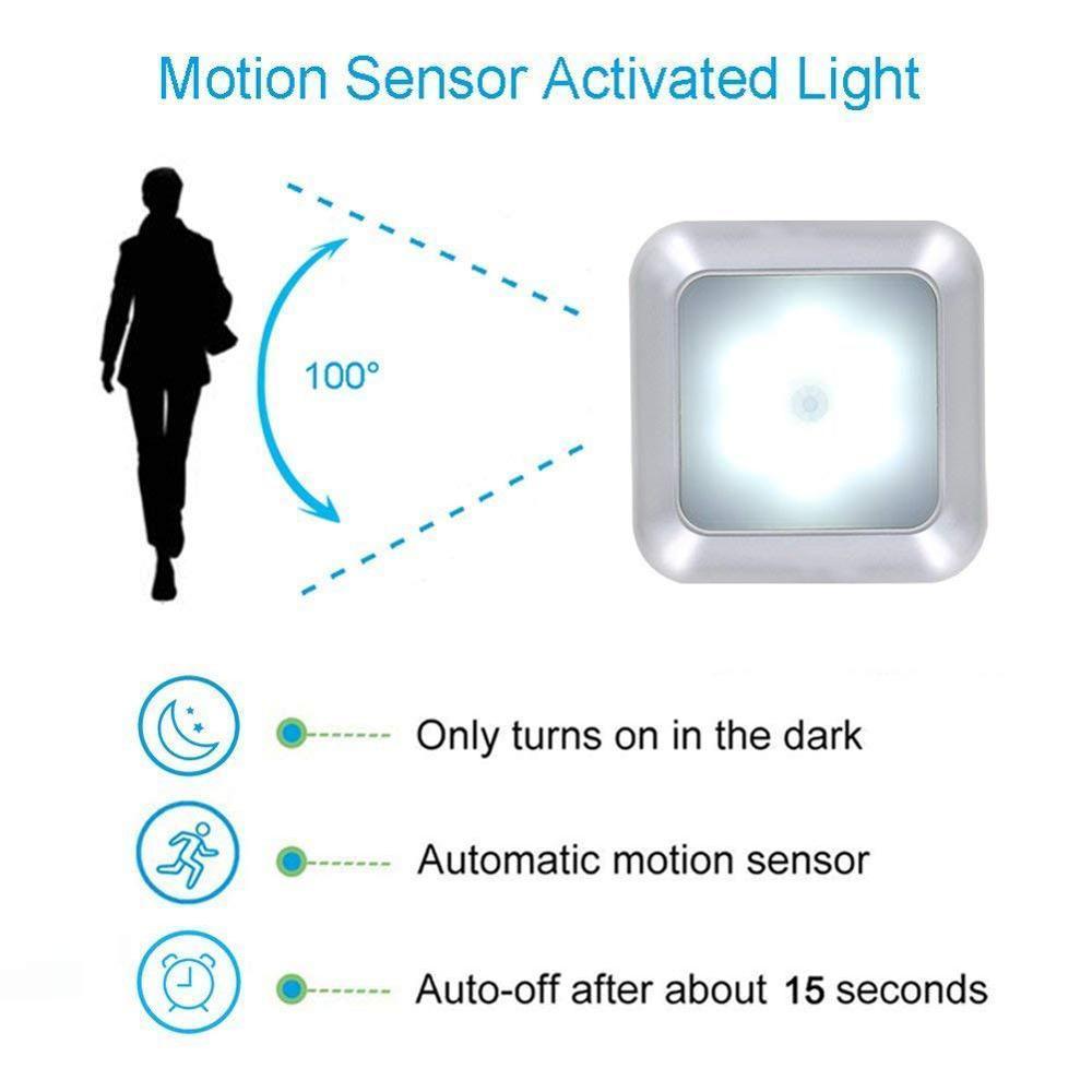 Wireless LED Pair Lamps with Motion sensor night lights lamp bedroom water closet Cabinet Corridor  Stairwell  Entrance battery lights