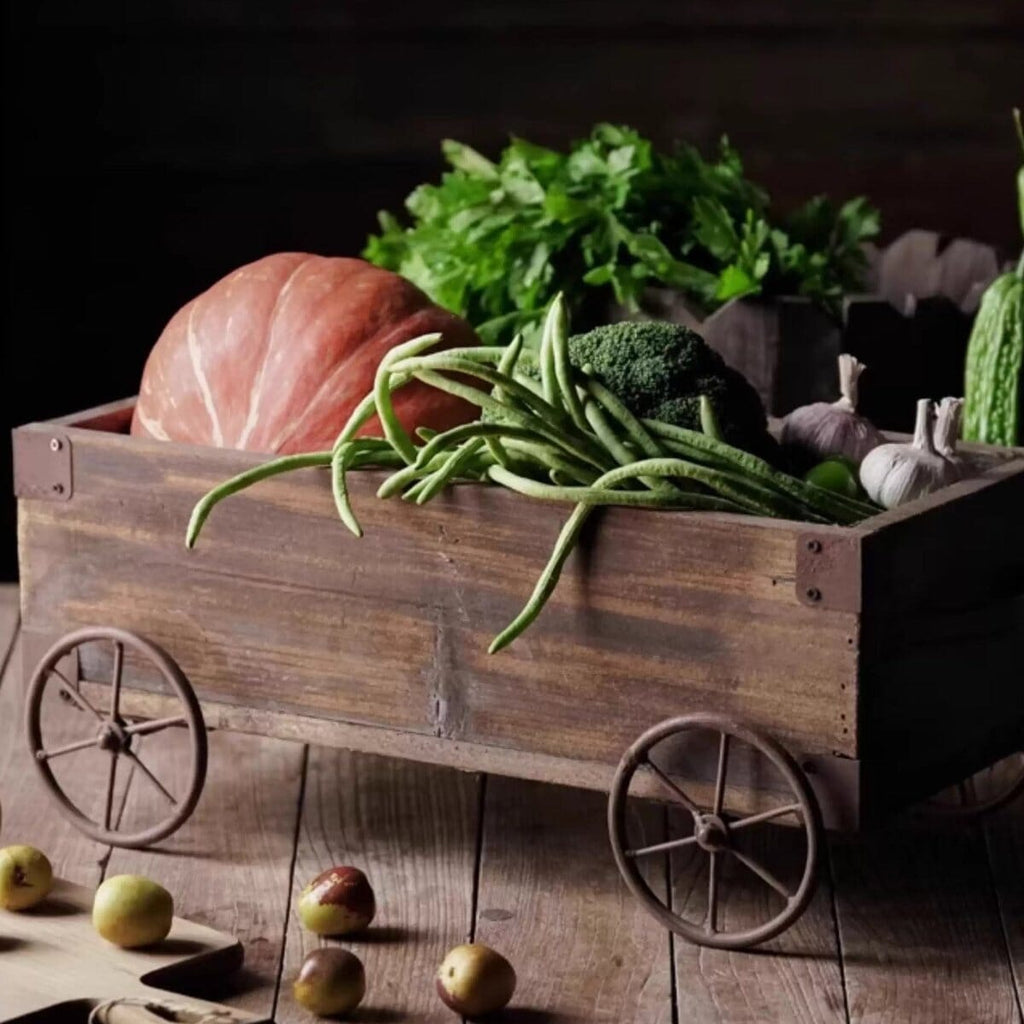 Wooden Wagon Planter Garden Flower Box (Shipping fees may apply)-4