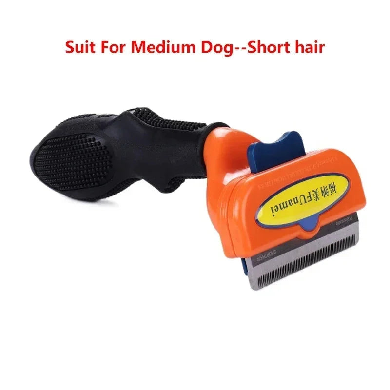 Cat & Dog Hair Removal Comb – Professional Grooming Brush for Shedding Control, Massage & Cleaning | Stainless Steel Deshedding Tool