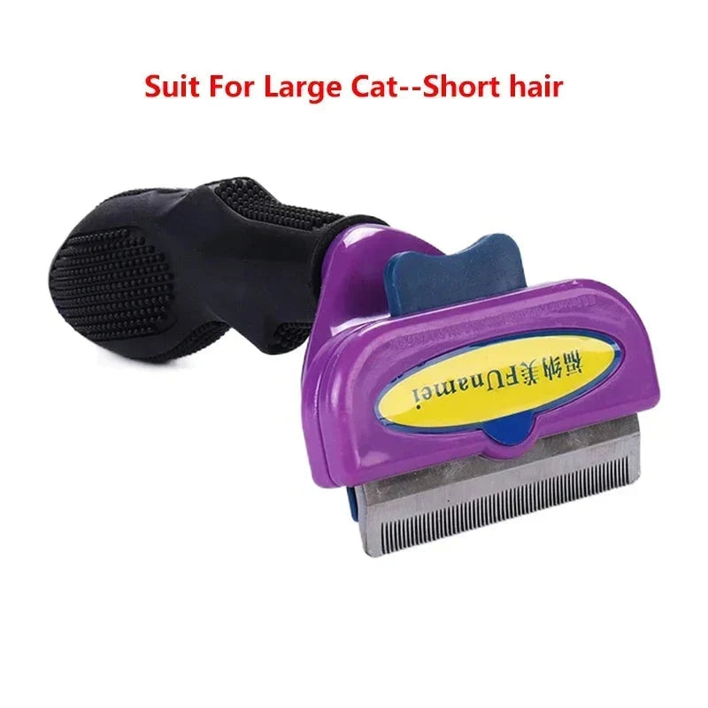 Cat & Dog Hair Removal Comb – Professional Grooming Brush for Shedding Control, Massage & Cleaning | Stainless Steel Deshedding Tool