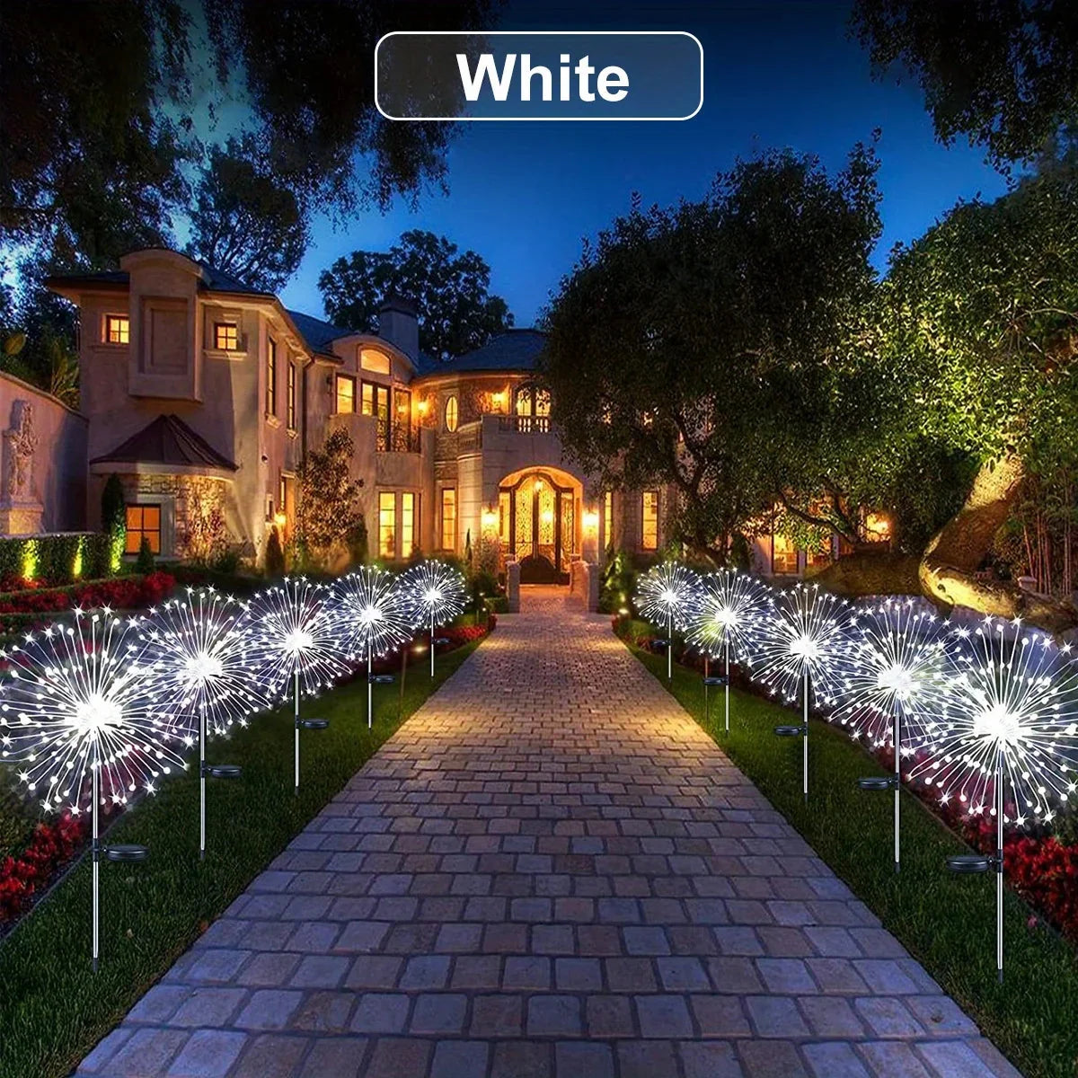 Solar Firework Garden Light – IP65 Waterproof LED Outdoor Lawn & Flower Lamp with 8 Modes