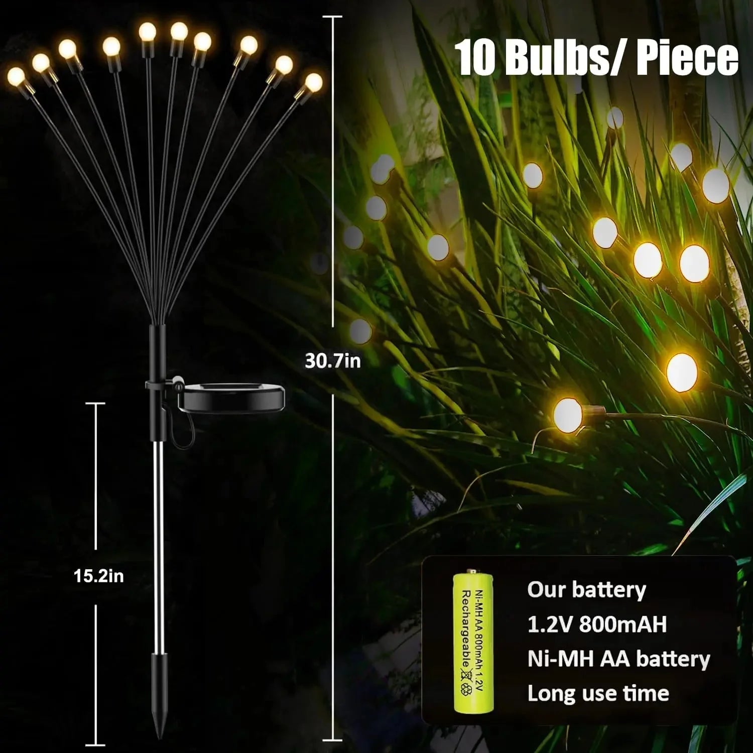 Upgraded Solar Firefly Garden Lights – Outdoor Waterproof Decorative Lights