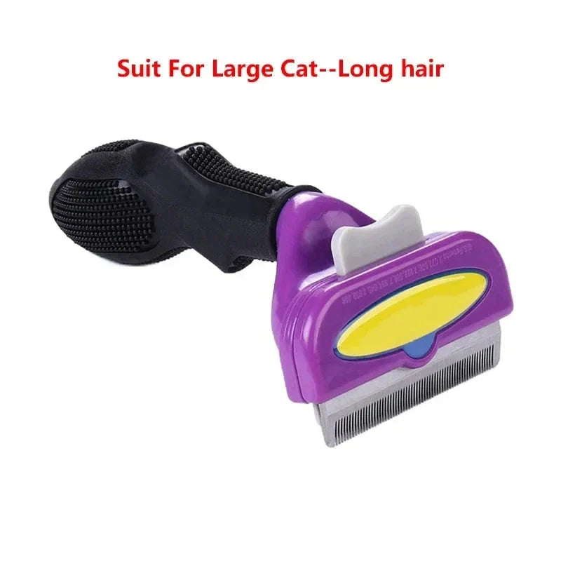 Cat & Dog Hair Removal Comb – Professional Grooming Brush for Shedding Control, Massage & Cleaning | Stainless Steel Deshedding Tool