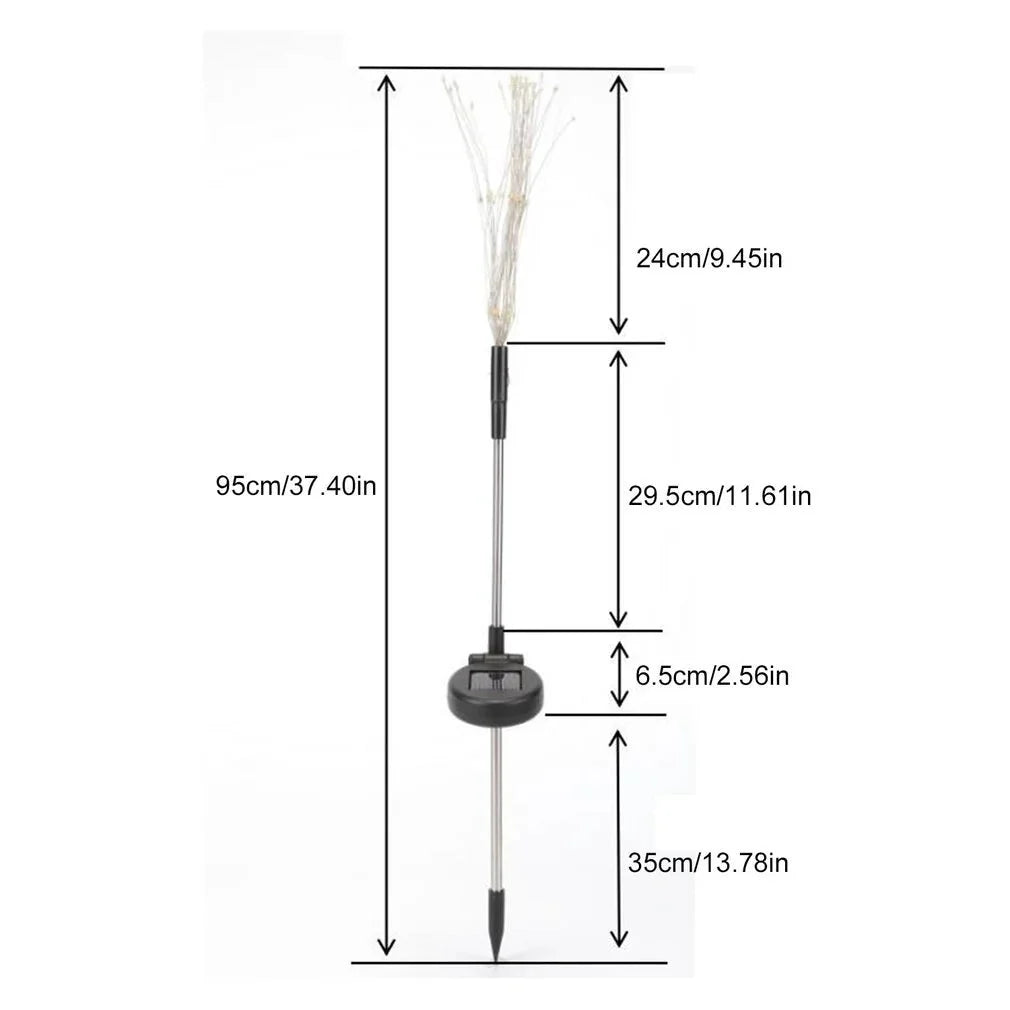 Solar Firework Garden Light – IP65 Waterproof LED Outdoor Lawn & Flower Lamp with 8 Modes