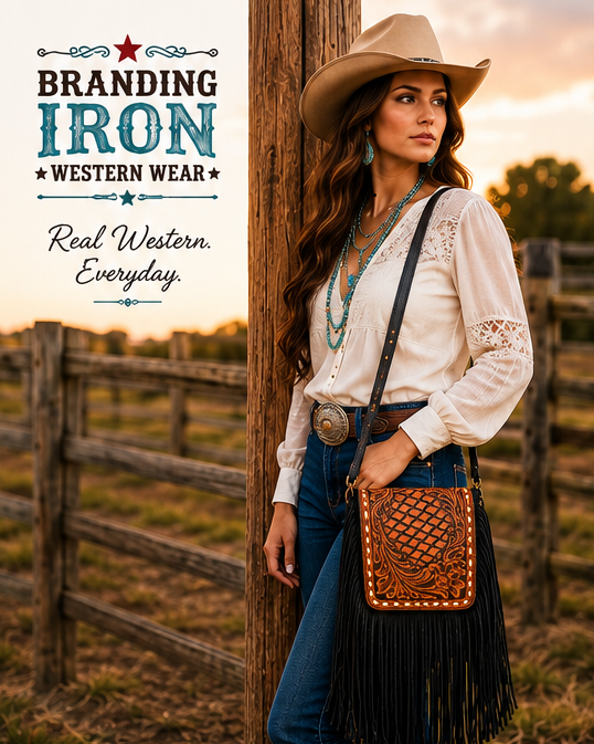 Cody Crossbody Purse | Genuine Leather Western Crossbody