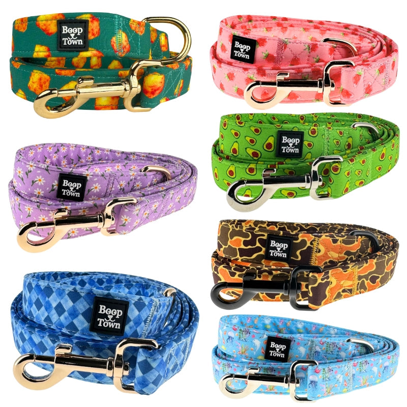 5ft Soft Cotton Dog Leashes with Metal Hardware