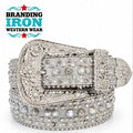 Silver Showstopper Rhinestone Western Belt