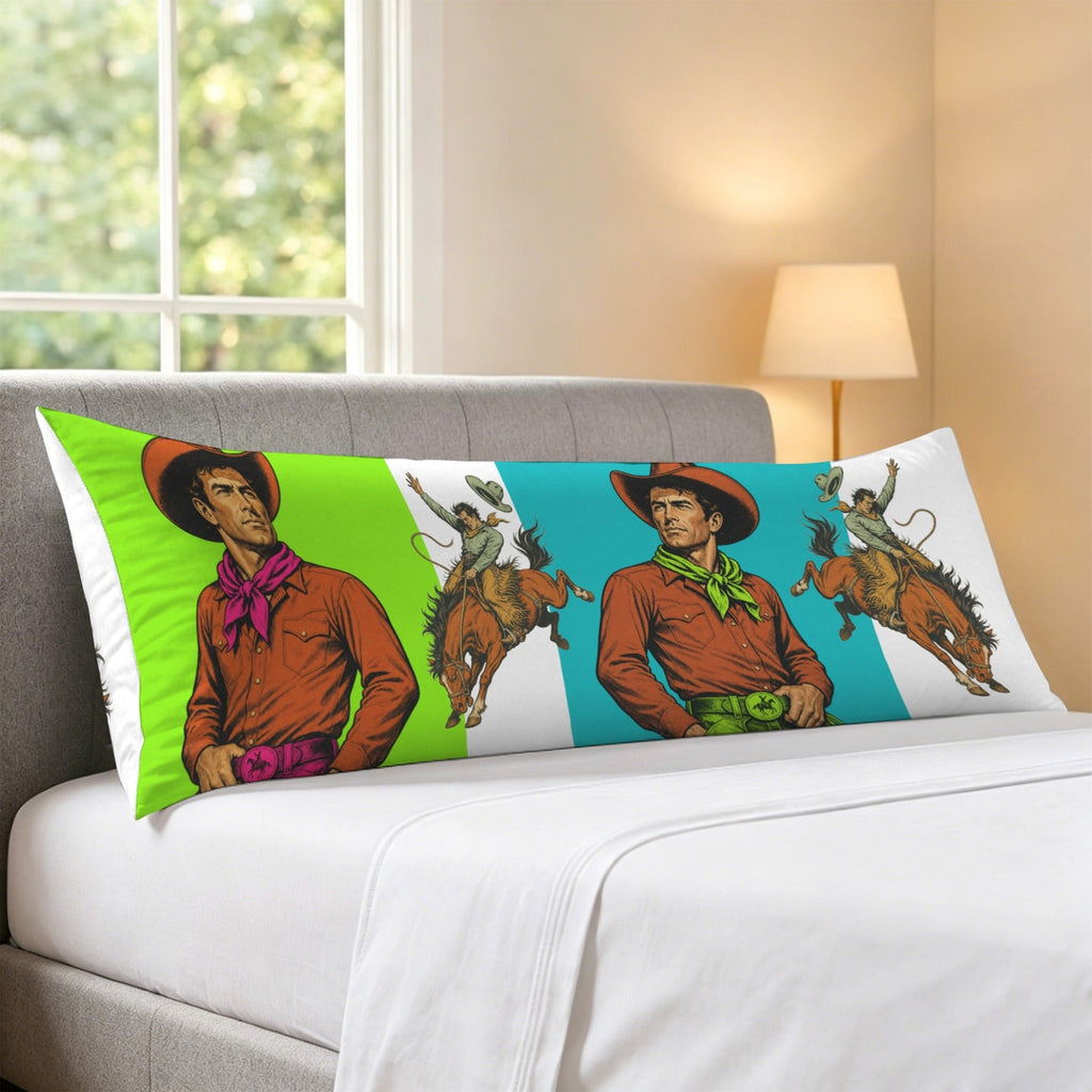 The Last Roundup Bronc Rider Body Pillow Cover