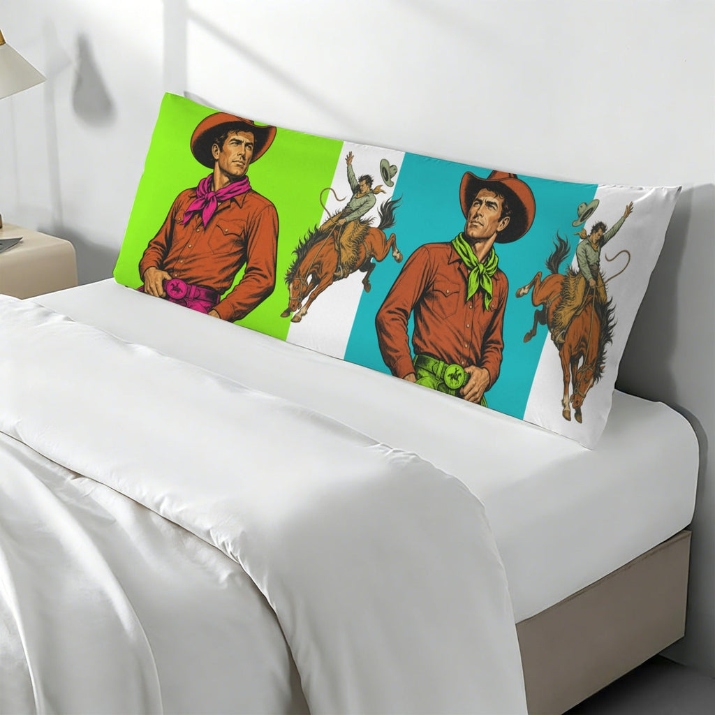 The Last Roundup Bronc Rider Body Pillow Cover