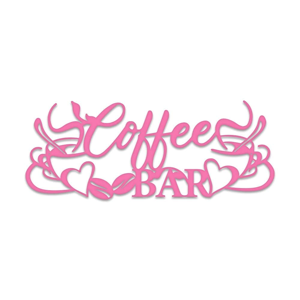 Coffee Bar with Mugs - Metal Sign