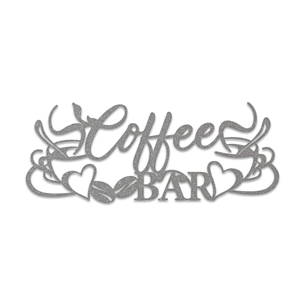 Coffee Bar with Mugs - Metal Sign