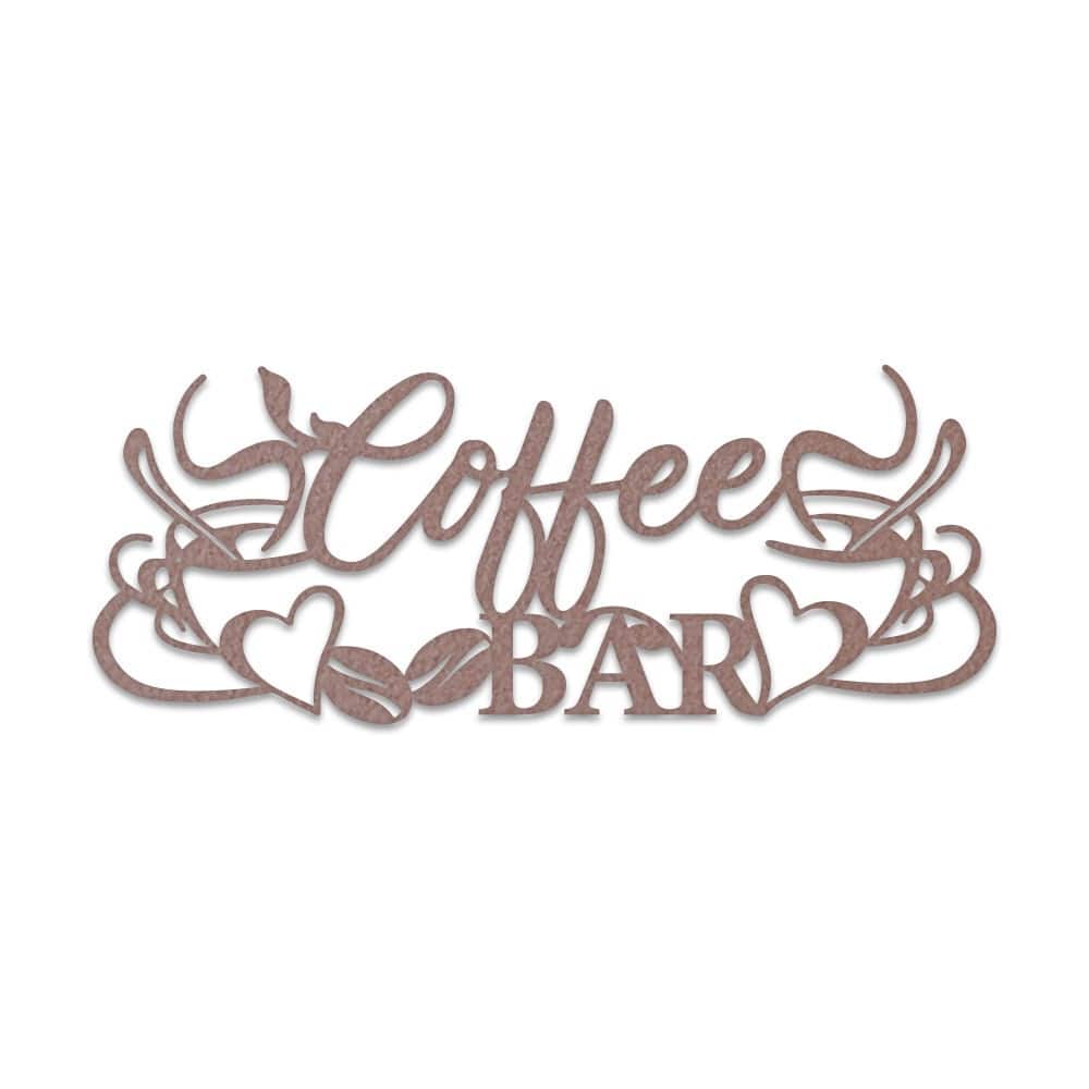 Coffee Bar with Mugs - Metal Sign