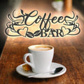 Coffee Bar with Mugs - Metal Sign