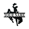 Cowboy Split Bucking Bronco Monogram
